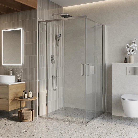 Душевой уголок BelBagno LUCE-A-22-90+25-C-Cr 115*115*195 без поддона
