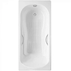 Чугунная ванна Delice Haiti Luxe 150х80 с ручками и антискользящим покрытием (комплект)