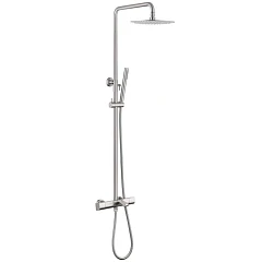 Душевая стойка ABBER Thermostat AF8516SPL с термостатом и изливом сатин