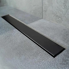 Душевой лоток Bettoserb Фреймлес/Frameless 65 см с основой под плитку черный матовый