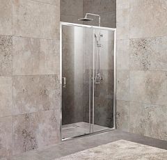 Душевая дверь в нишу BelBagno UNIQUE-BF-1-120/135-C-Cr 120/135*190 L/R стекло прозрачное без поддона