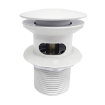 Донный клапан WasserKRAFT A153 Push-up белый, покрытие Soft-touch, с переливом Донный клапан WasserKRAFT A153 Push-up белый, покрытие Soft-touch, с переливом
