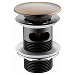 Донный клапан WasserKRAFT A046 Push-up светлая бронза, с переливом Донный клапан WasserKRAFT A046 Push-up светлая бронза, с переливом