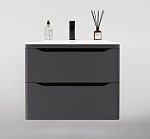 Тумба под раковину Style Line Марелла Люкс 70 подвесная серая матовая Тумба под раковину Style Line Марелла Люкс 70 подвесная серая матовая