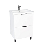 Тумба с раковиной Viant Берлин VBER60MDBEL-T2Y 60 напольная белая (раковина Moduo 60)