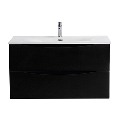 Тумба с раковиной BelBagno Marino-Cer-N 100 Nero Lucido