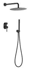 Душевой комплект Boheme Uno 464-B черный матовый