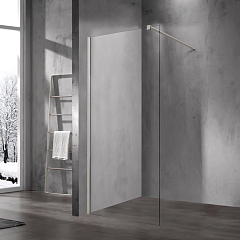 Душевая перегородка Vincea Walk-In 60*200 профиль брашированный никель без поддона