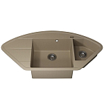 Кухонная мойка Uperwood Quartz UPD-06 100х51 бежевая матовая Кухонная мойка Uperwood Quartz UPD-06 100х51 бежевая матовая