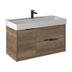 Тумба с раковиной Briz Тесо 100 дуб веллингтон табак