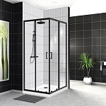 Душевой уголок BelBagno UNO-195-A-2-90-C-NERO 90*90*195 без поддона Душевой уголок BelBagno UNO-195-A-2-90-C-NERO 90*90*195 без поддона