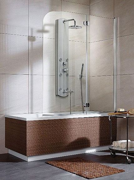 Шторка на ванну Radaway Eos PND 130*152 R прозрачное стекло
