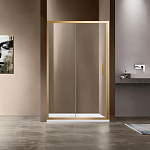 Душевая дверь в нишу Vincea Garda 130*190 L/R профиль брашированное золото без поддона Душевая дверь в нишу Vincea Garda 130*190 L/R профиль брашированное золото без поддона