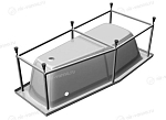 Каркас Relisan Aqaurius 170х70 L/R (ФП) (приобретается в комплекте с ванной) Каркас Relisan Aqaurius 170х70 L/R (ФП) (приобретается в комплекте с ванной)