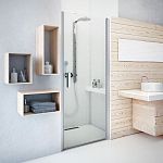 Душевая дверь в нишу Roth Tower Line TCN1 100*200 профиль глянцевый хром без поддона
