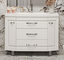 Тумба с раковиной Misty Терра 110 белая