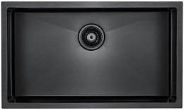 Кухонная мойка Paulmark Koher PM807444-GM 74*44 вороненая сталь