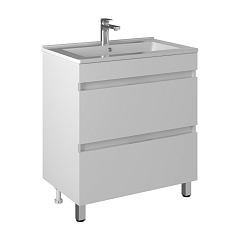 Тумба с раковиной Briz Нэдиа 75 белый глянец