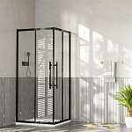 Душевой уголок Esbano Flex ESF-90D1+100D2-B 100*90*195 профиль черный матовый L/R без поддона