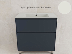 Тумба с раковиной Style Line Лима 80 напольная графит (раковина Line 80*48 жасмин)