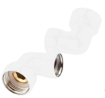 Угловое соединение Deroh 3/4"х1/2" г/ш белый матовый (пара) Угловое соединение Deroh 3/4"х1/2" г/ш белый матовый (пара)