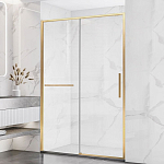 Душевая дверь в нишу Vincea Slim Soft 140*200 L/R профиль брашированное золото без поддона Душевая дверь в нишу Vincea Slim Soft 140*200 L/R профиль брашированное золото без поддона