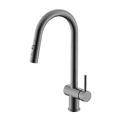 Смеситель Splenka S204.49.09 для кухни с выдвижным изливом графит