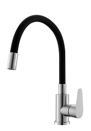 Смеситель Olive’s Olisan Steel ST1010 для кухни с гибким изливом