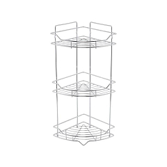 Полка Milardo Grid GRICC3CM44 трехъярусная угловая хром