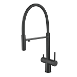 Смеситель Shevanik для кухни с подключением фильтра S178H черный матовый