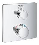 Внешняя часть для термостата Grohe Grohtherm 24079000 для ванны и душа хром Внешняя часть для термостата Grohe Grohtherm 24079000 для ванны и душа хром