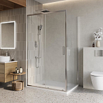 Душевой уголок BelBagno Luce LUCE-AH-1-110/90-C-Cr 110*90*195 без поддона Душевой уголок BelBagno Luce LUCE-AH-1-110/90-C-Cr 110*90*195 без поддона